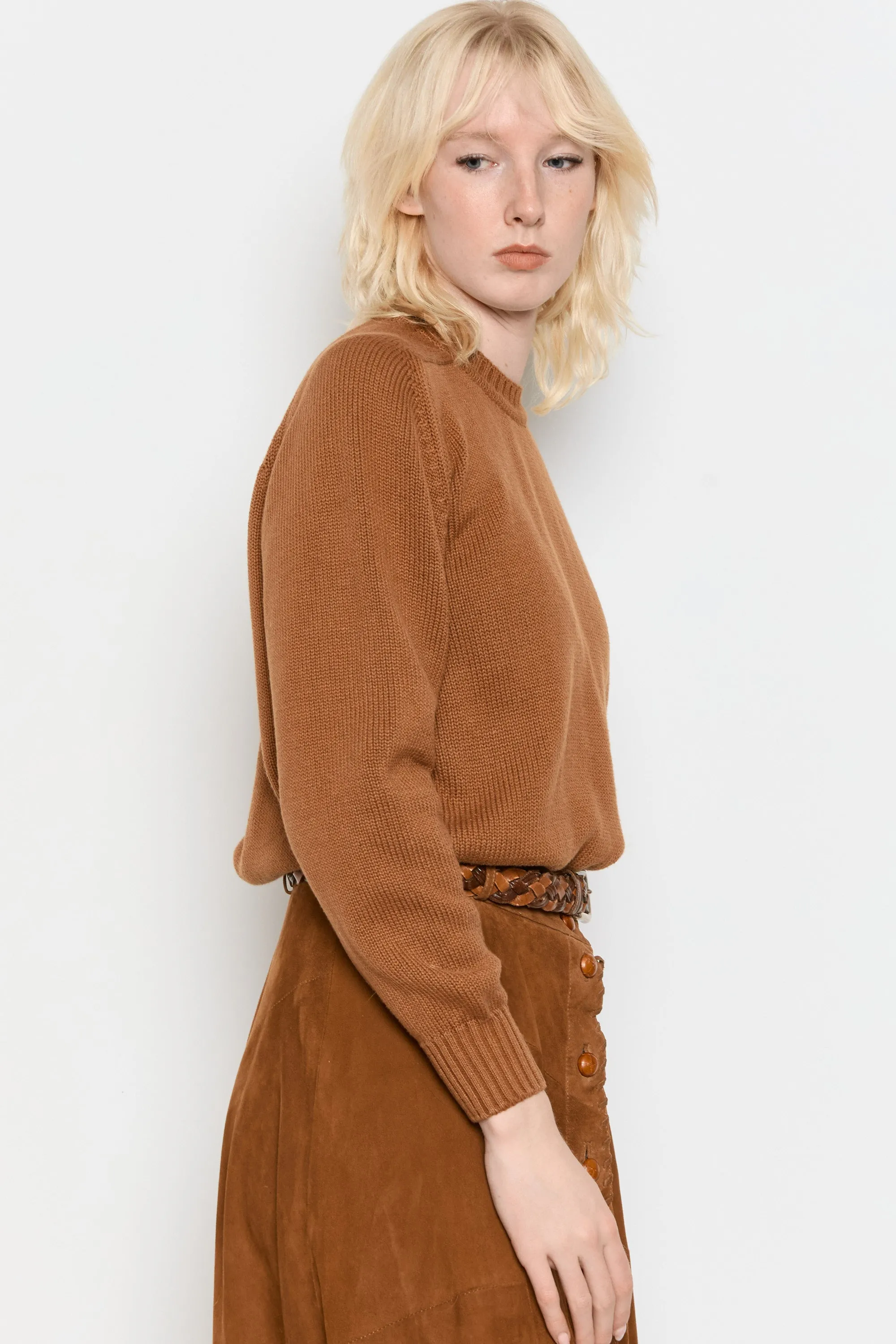 90s Rust Crew Neck Sweater L
