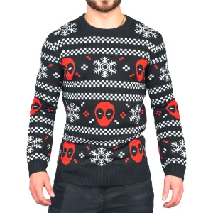 Adult Unisex Ugly Christmas Pullover JulesRoche Deadpool Design