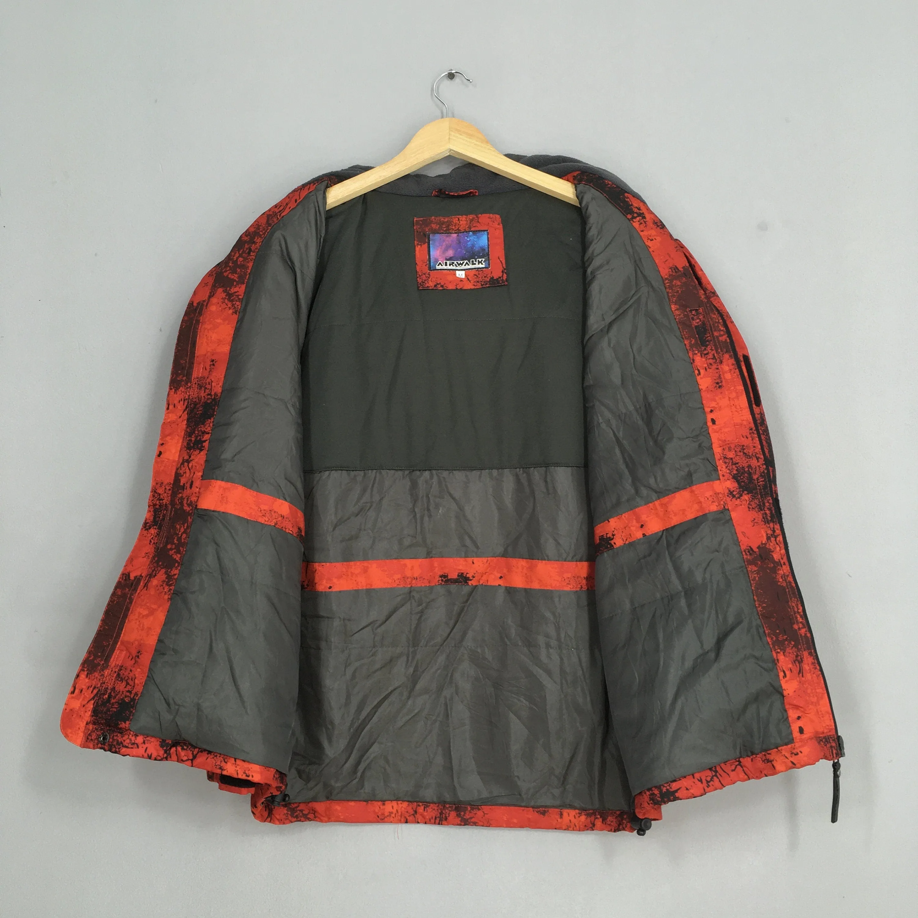 Airwalk Winter Bomber Red Hoodie Jacket Medium