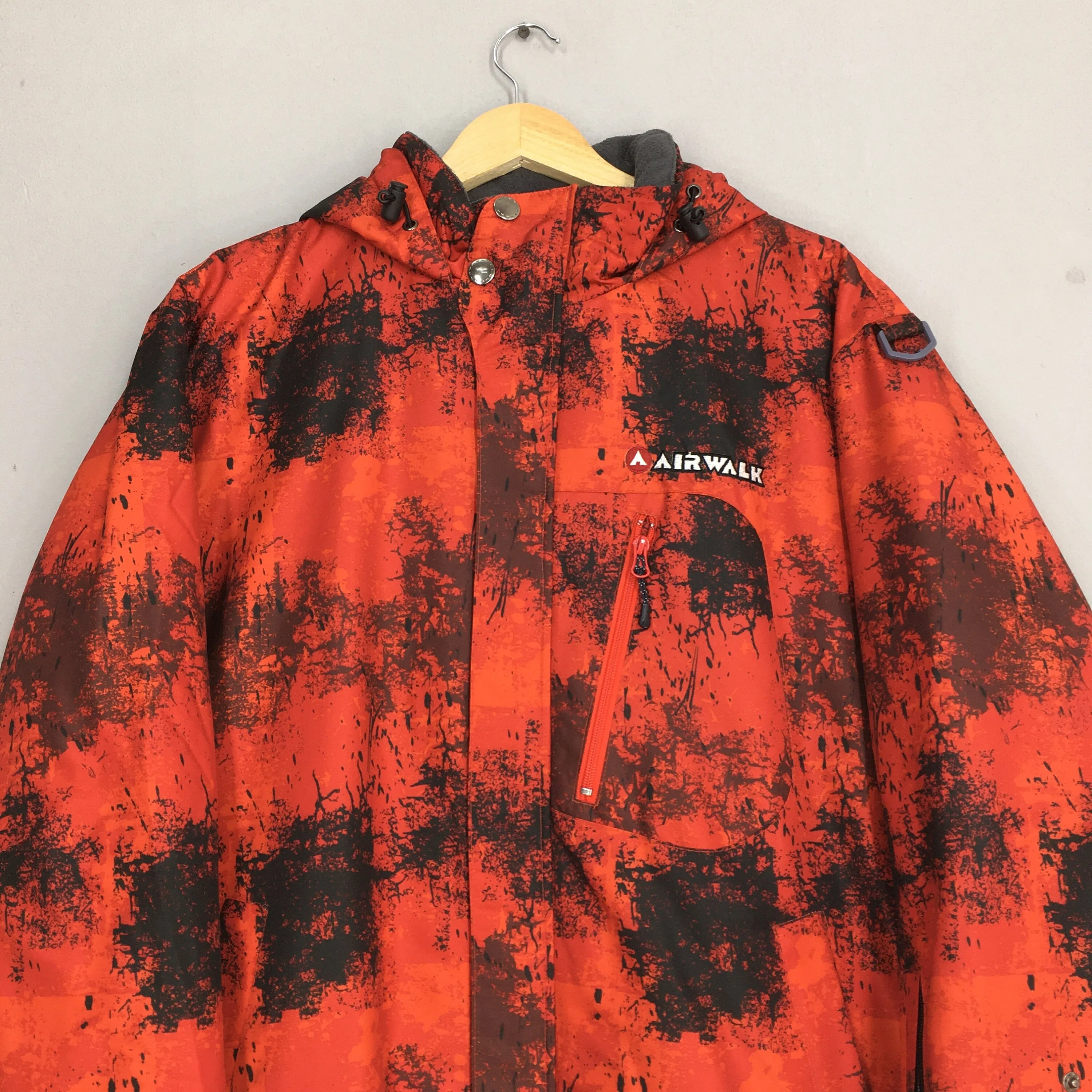 Airwalk Winter Bomber Red Hoodie Jacket Medium