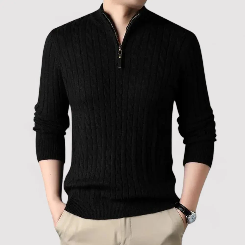 Ancien | Classy Quarter Zip Sweater