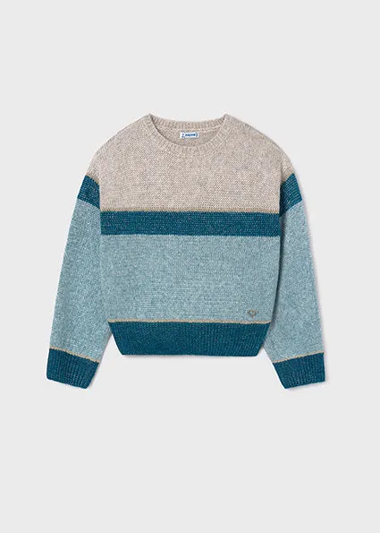 Blocked Blue Sweater
