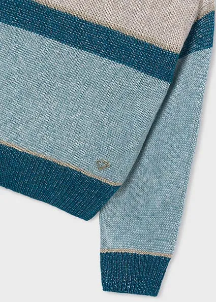 Blocked Blue Sweater