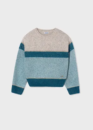 Blocked Blue Sweater