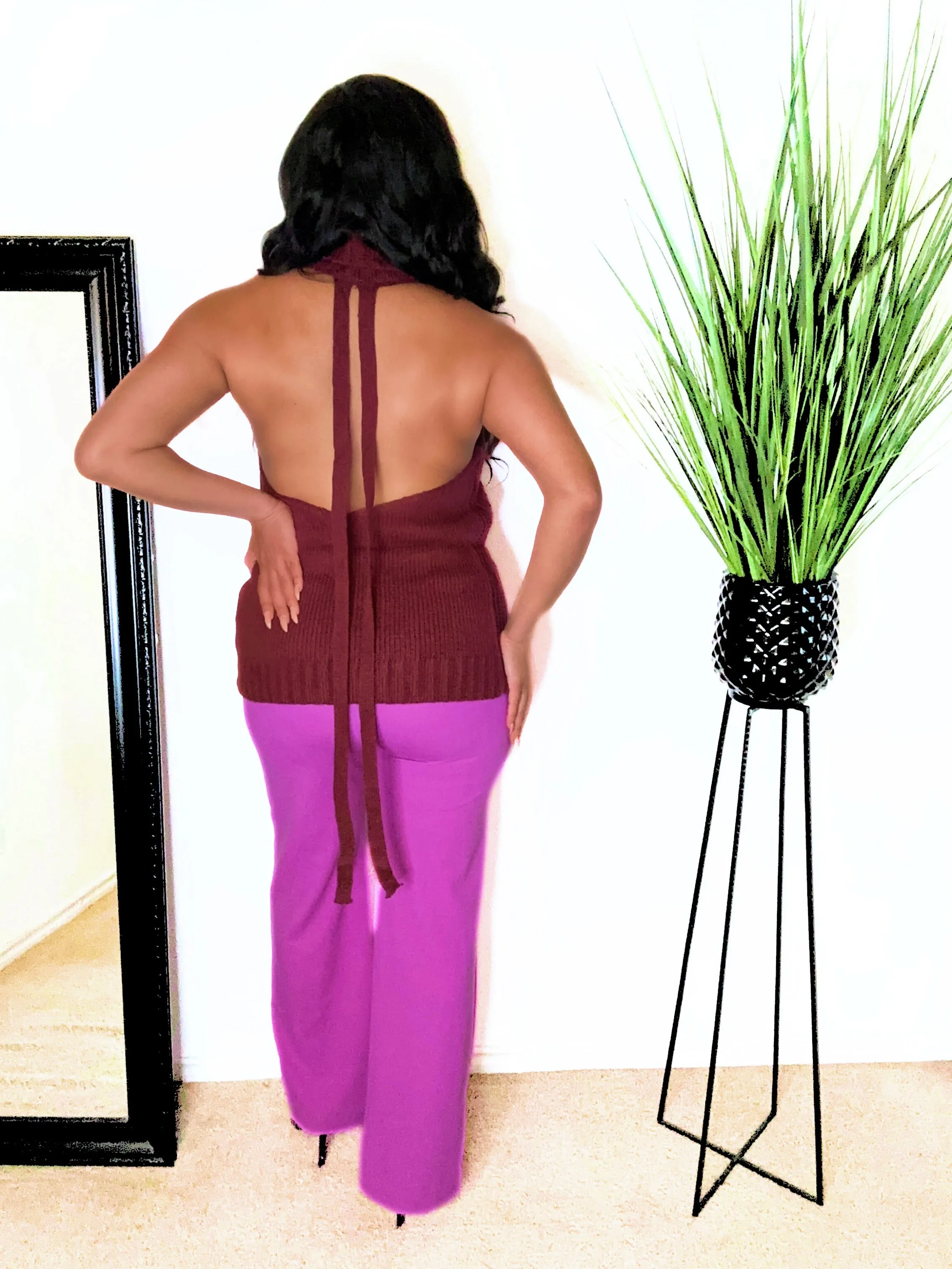 Bold Turtleneck Top Pants