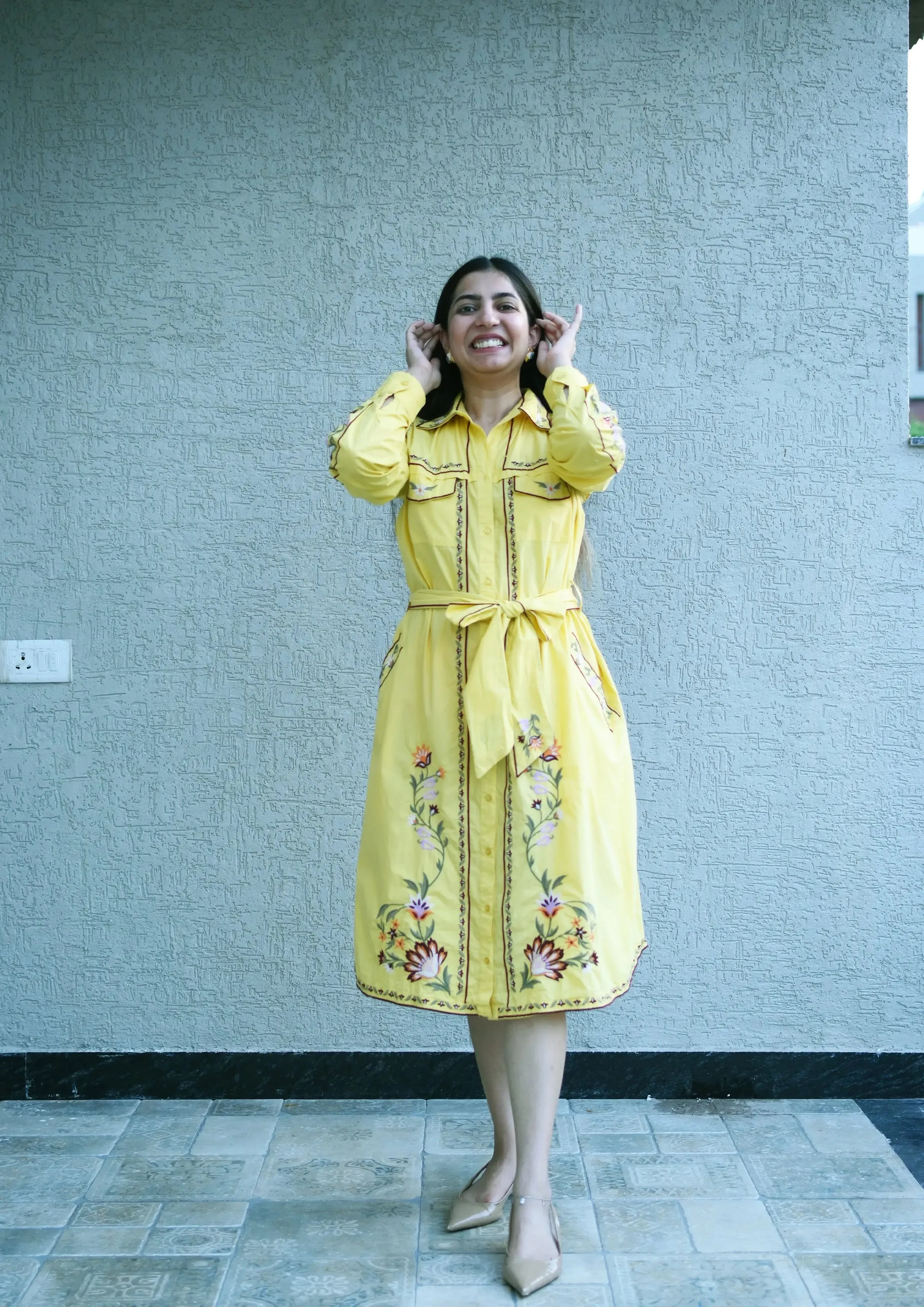 Chameleon dress-yellow