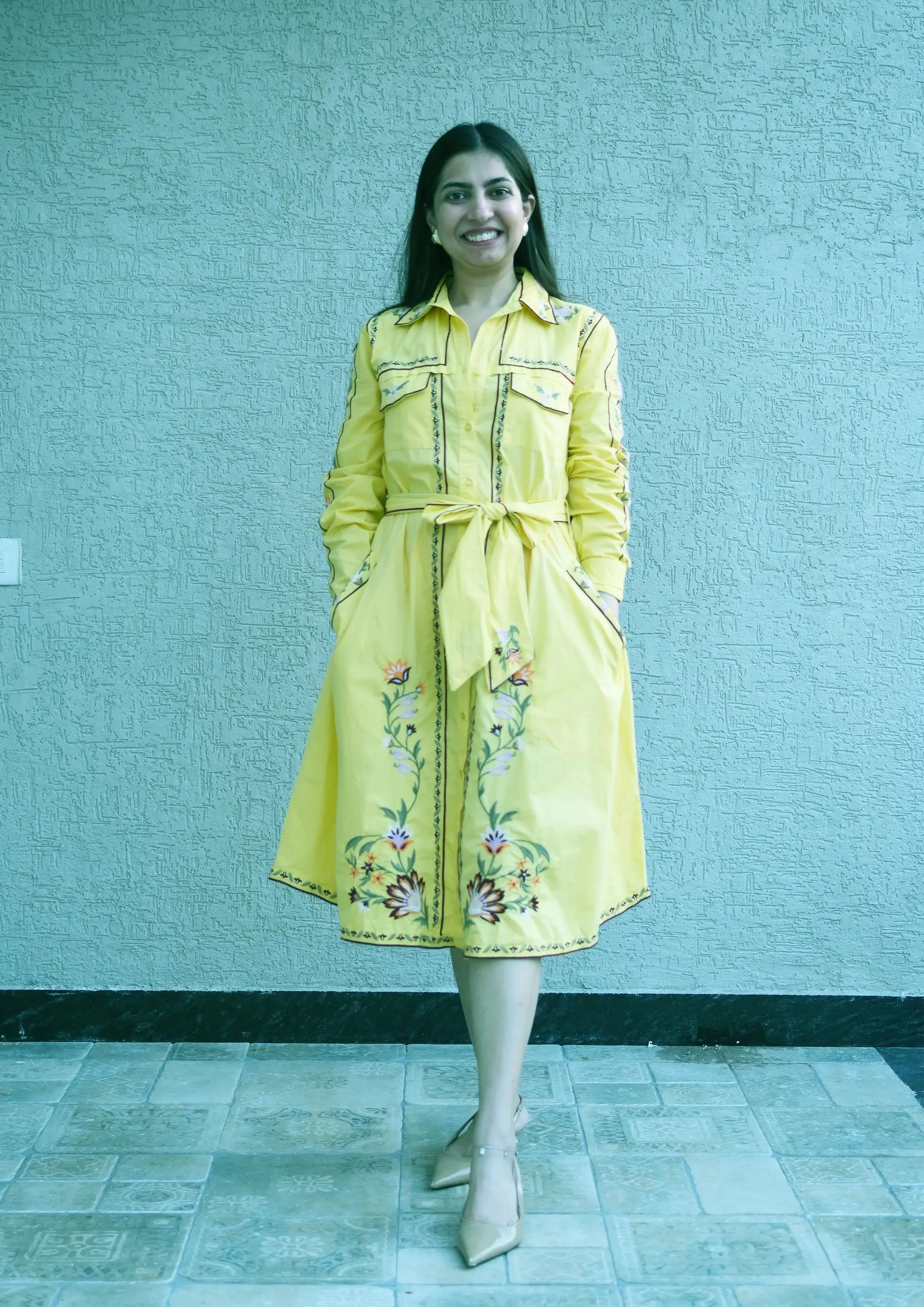 Chameleon dress-yellow