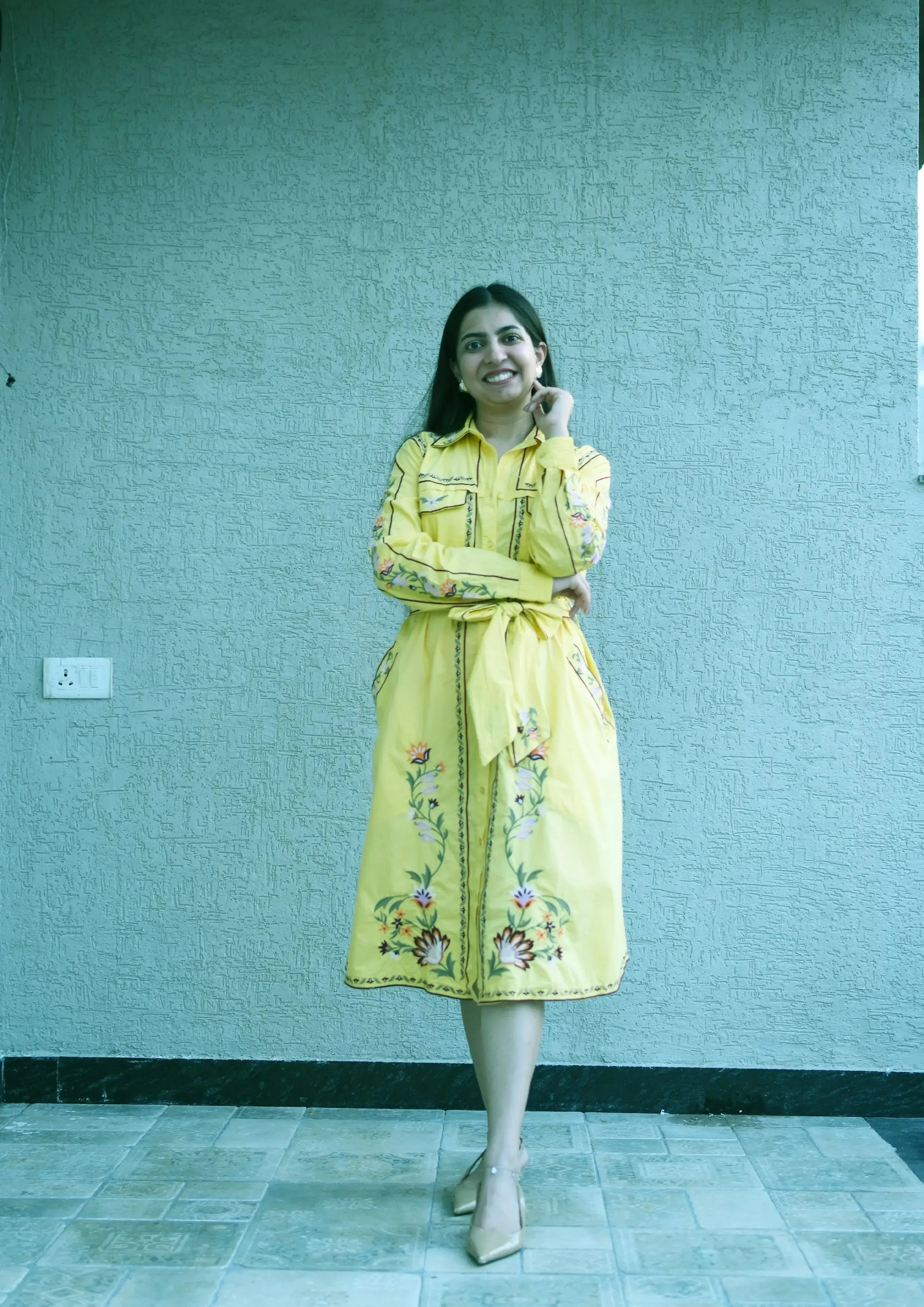 Chameleon dress-yellow