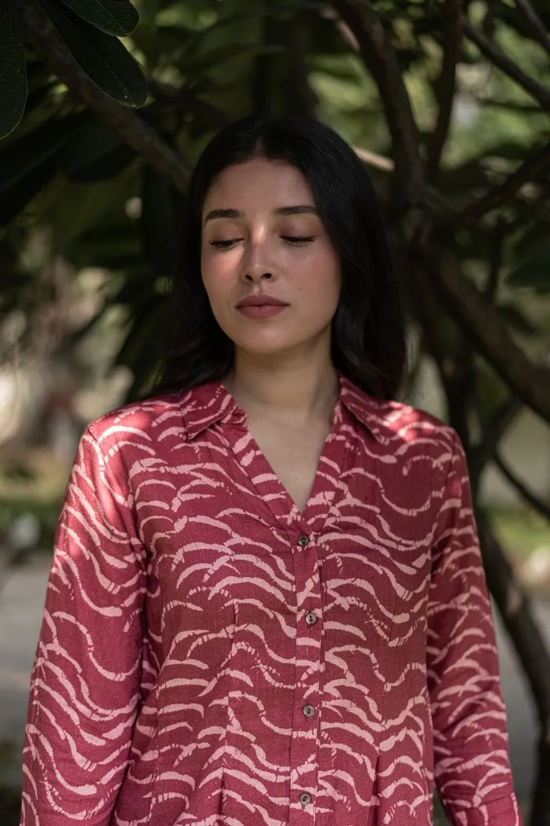 Cherry Threads Shirt Linen Dress