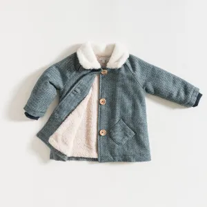 COAT / GREEN HERRINGBONE