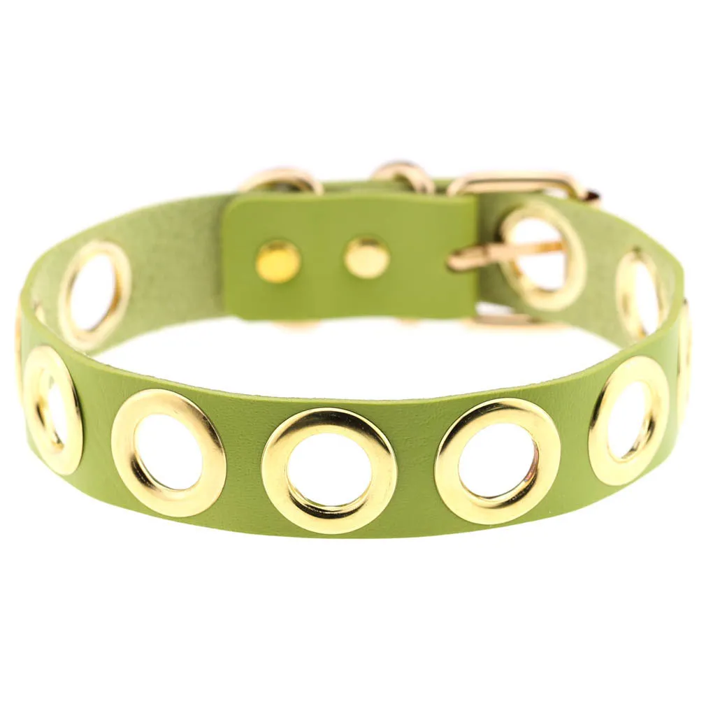 Collar European  American Simple Personality Black Leather Collar