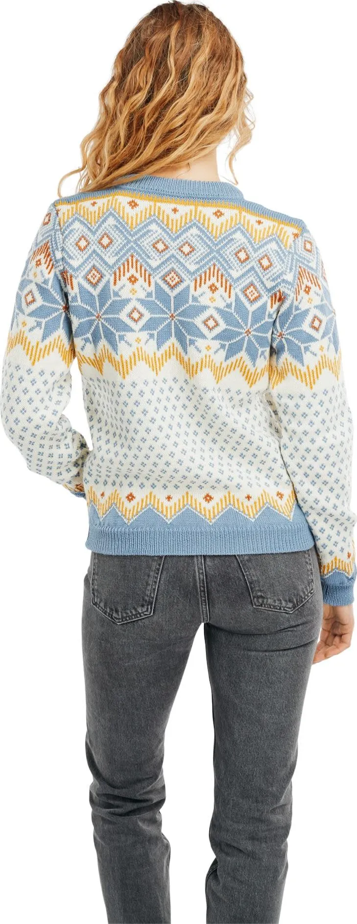 Dale of Norway Women&#x27;s Vilja Sweater Offwhite Blueshadow Mustard | Buy Dale of Norway Women&#x27;s Vilja Sweater Offwhite Blueshadow Mustard here | Outnorth