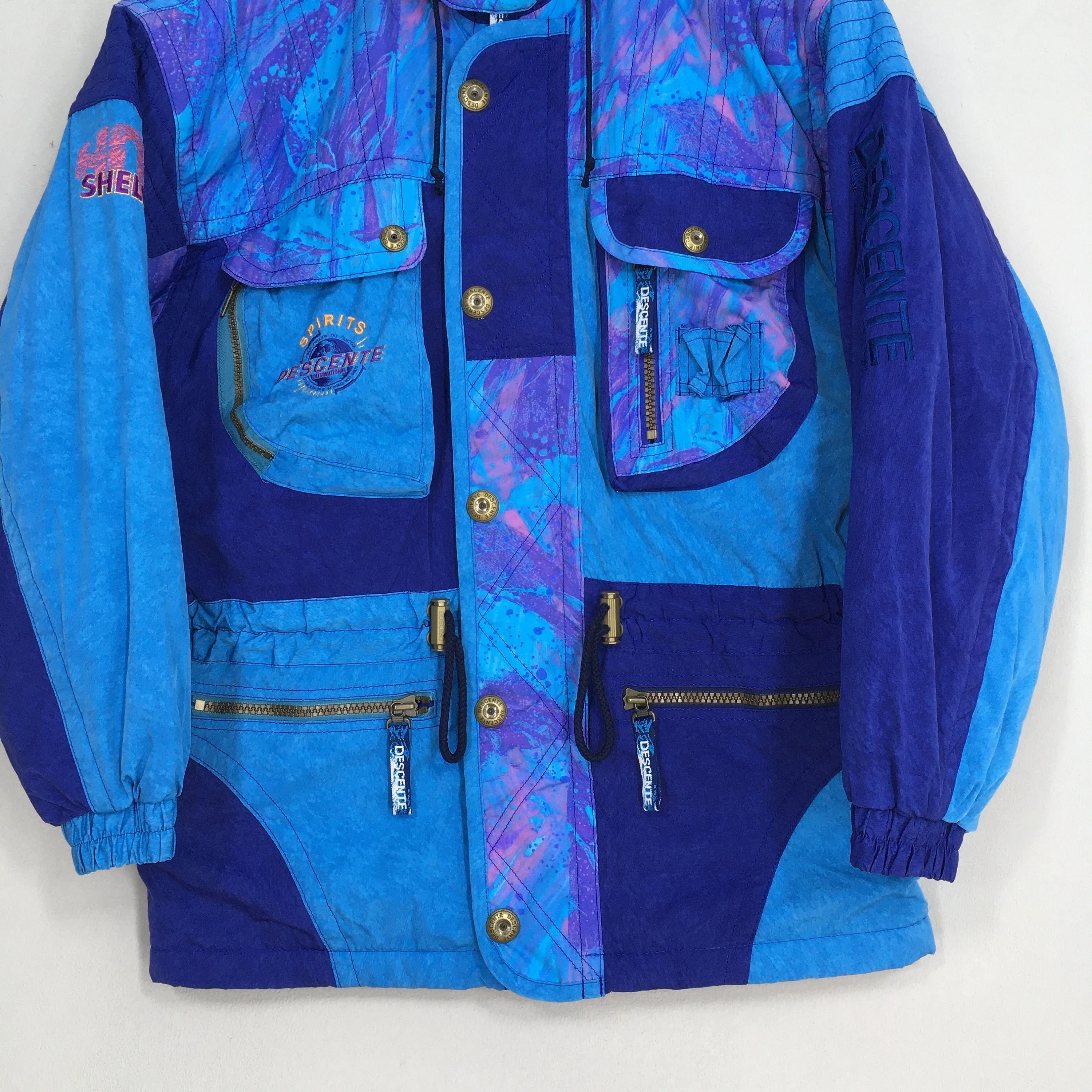Descente Hoodie Ski Bomber Parka Jacket Skiing Large