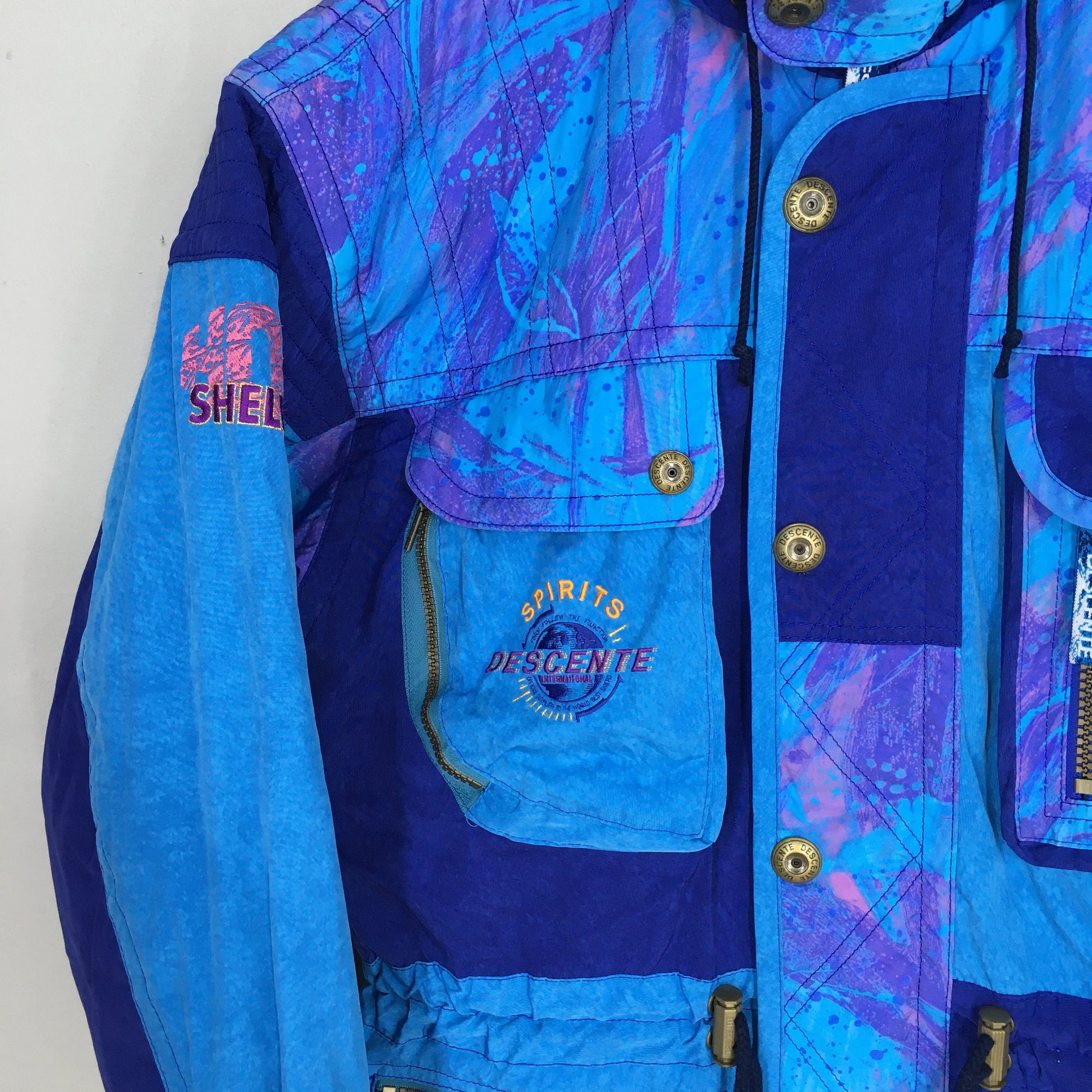 Descente Hoodie Ski Bomber Parka Jacket Skiing Large