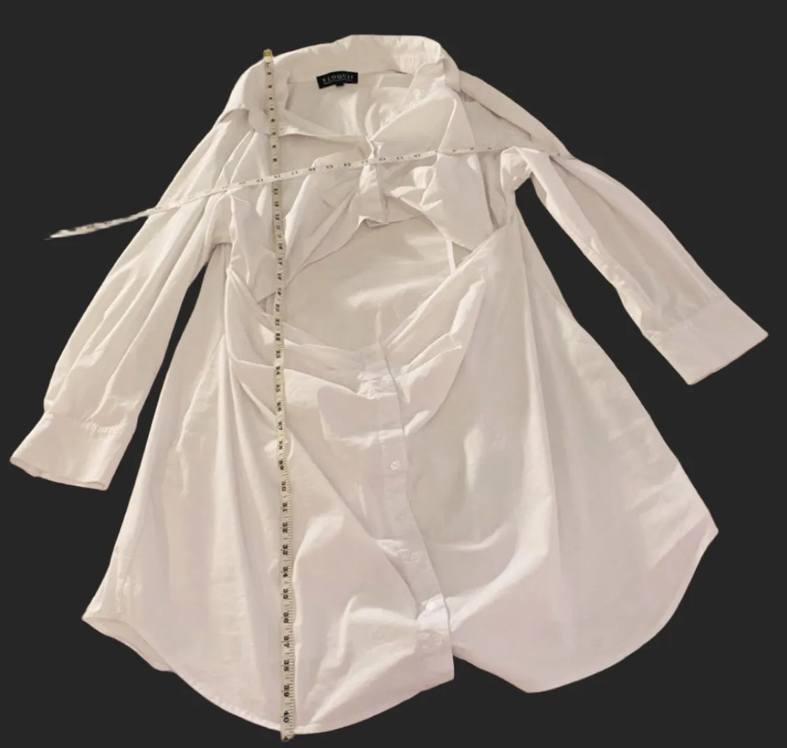 Eloquii Oversized Shirt Dress with Open Front