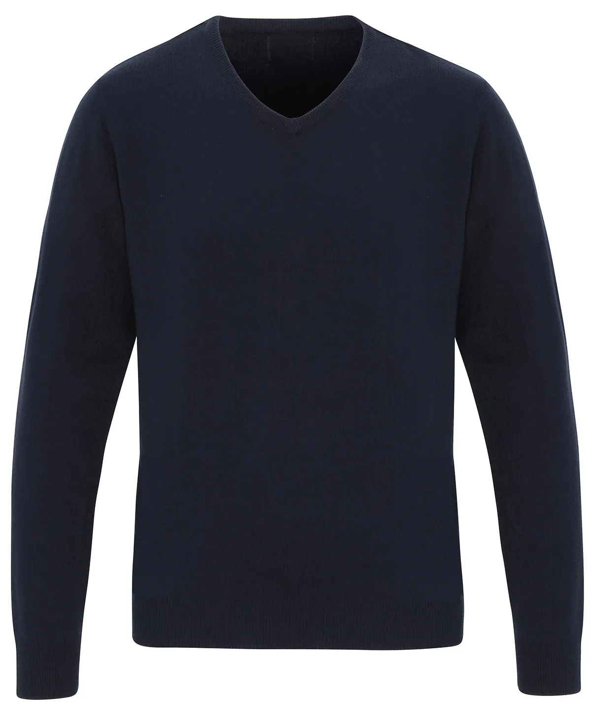 Essential acrylic v-neck sweater | Navy