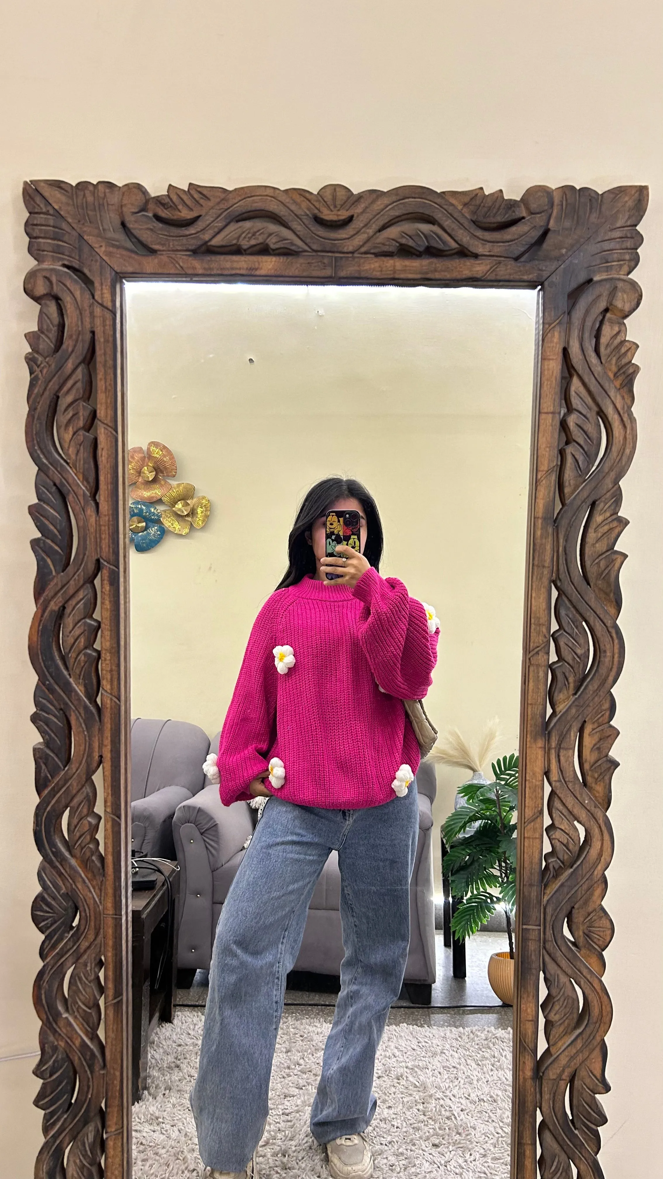 Flower sweater M