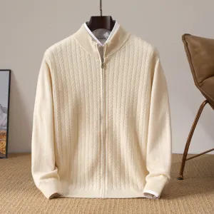 Franco Bianchi Jacquard Wool Cardigan