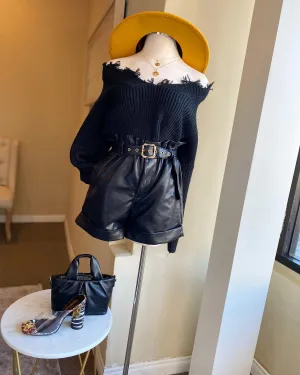Fringe Sweater Knit Top
