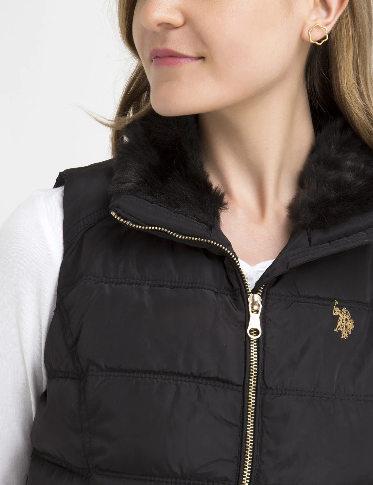 FUR COLLAR VEST