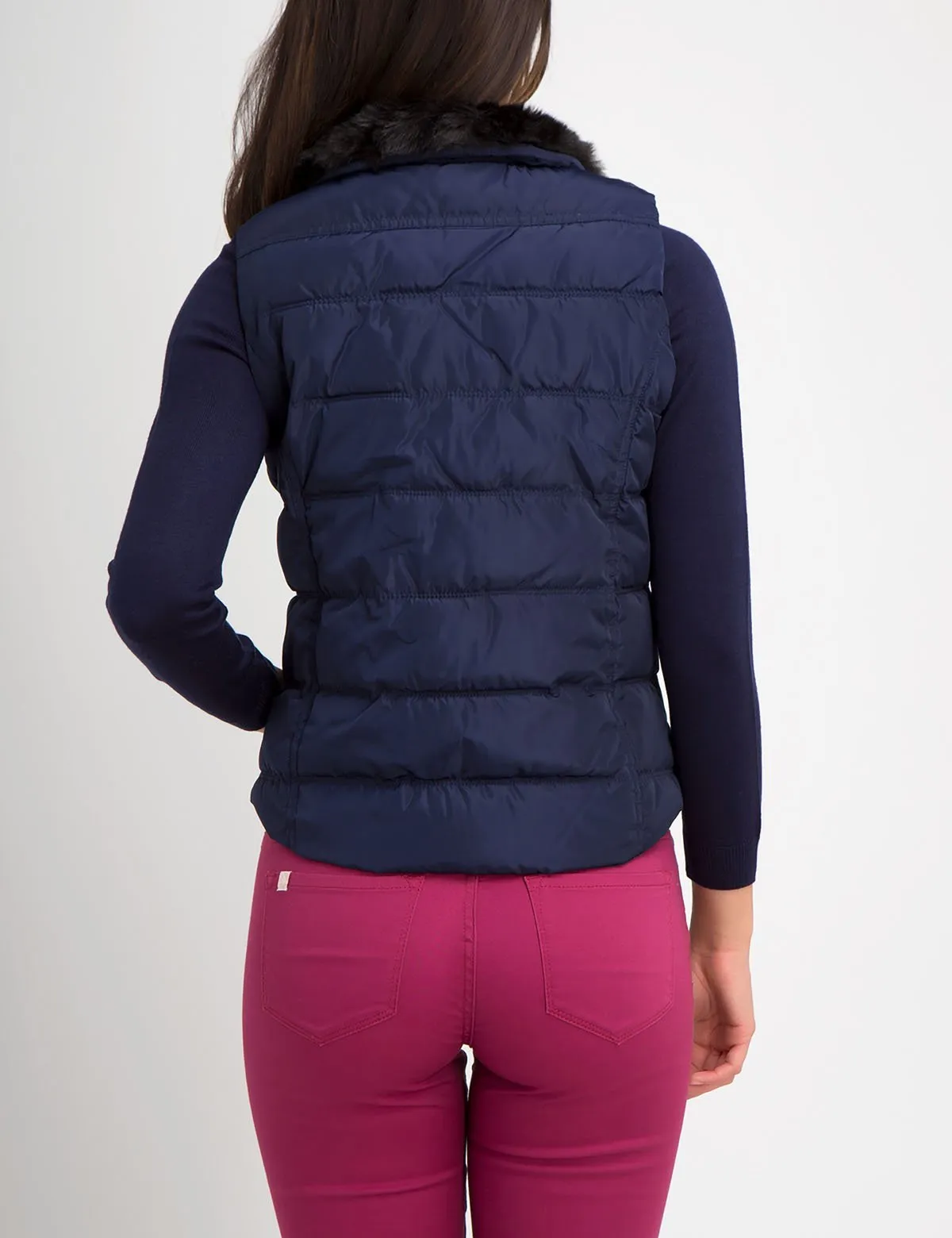 FUR COLLAR VEST