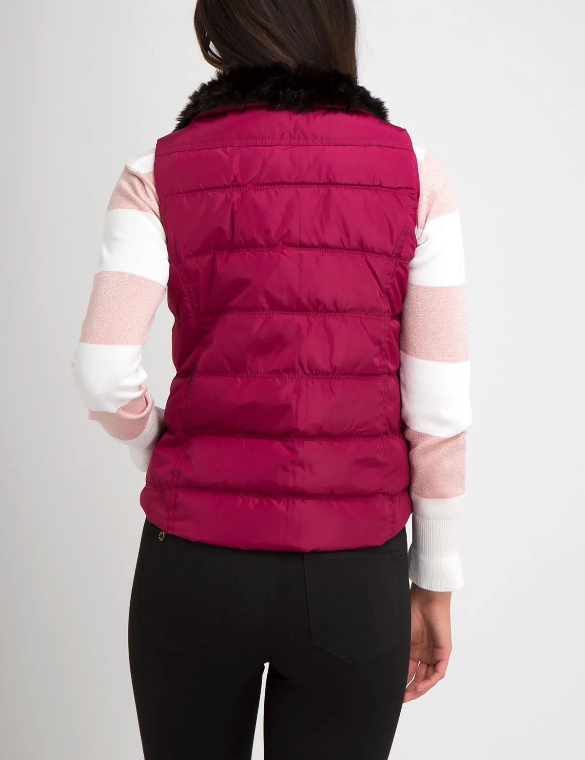 FUR COLLAR VEST
