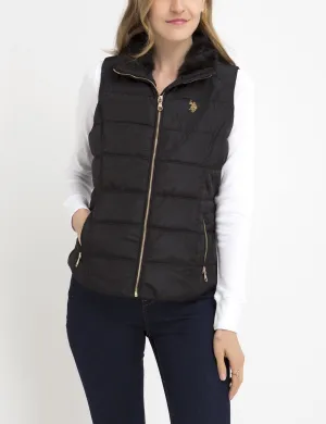 FUR COLLAR VEST