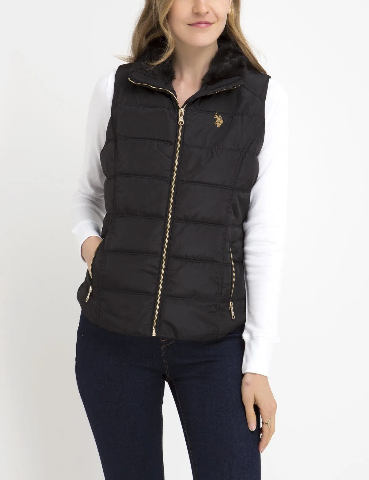 FUR COLLAR VEST