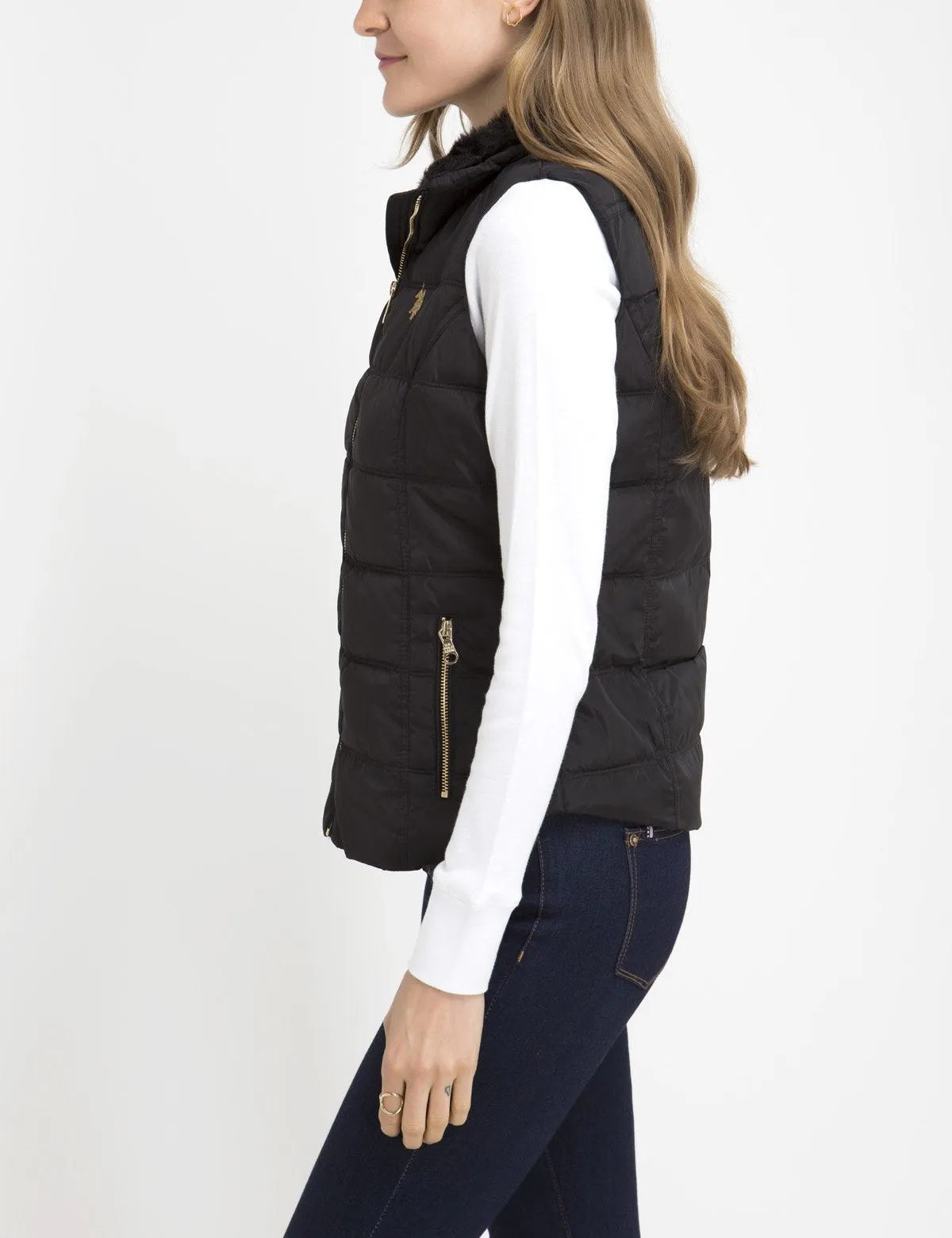 FUR COLLAR VEST
