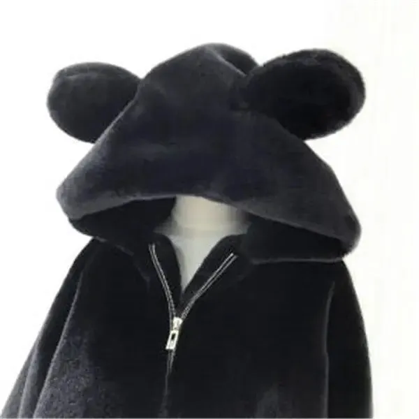 Fur Cute Bear Ears Velvet Jacket
