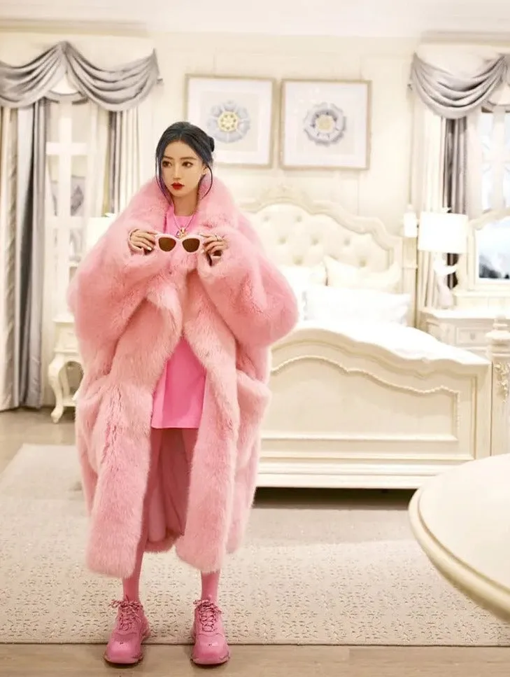 Gina Long Oversized Fur Coat