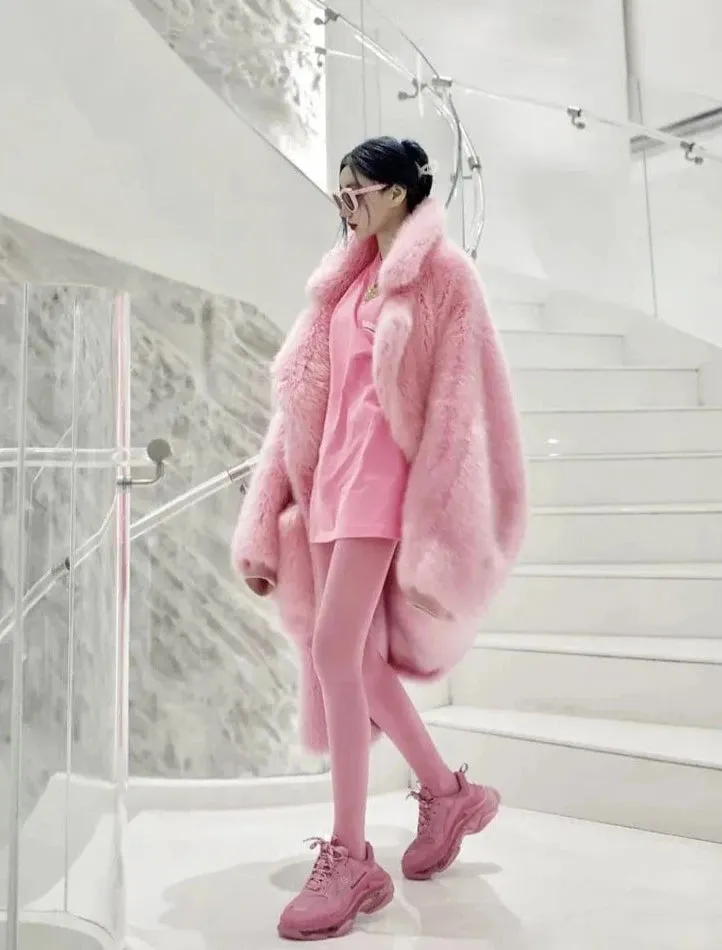 Gina Long Oversized Fur Coat