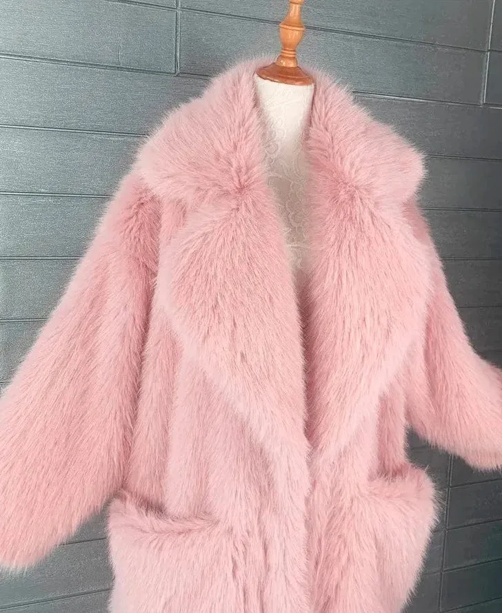 Gina Long Oversized Fur Coat