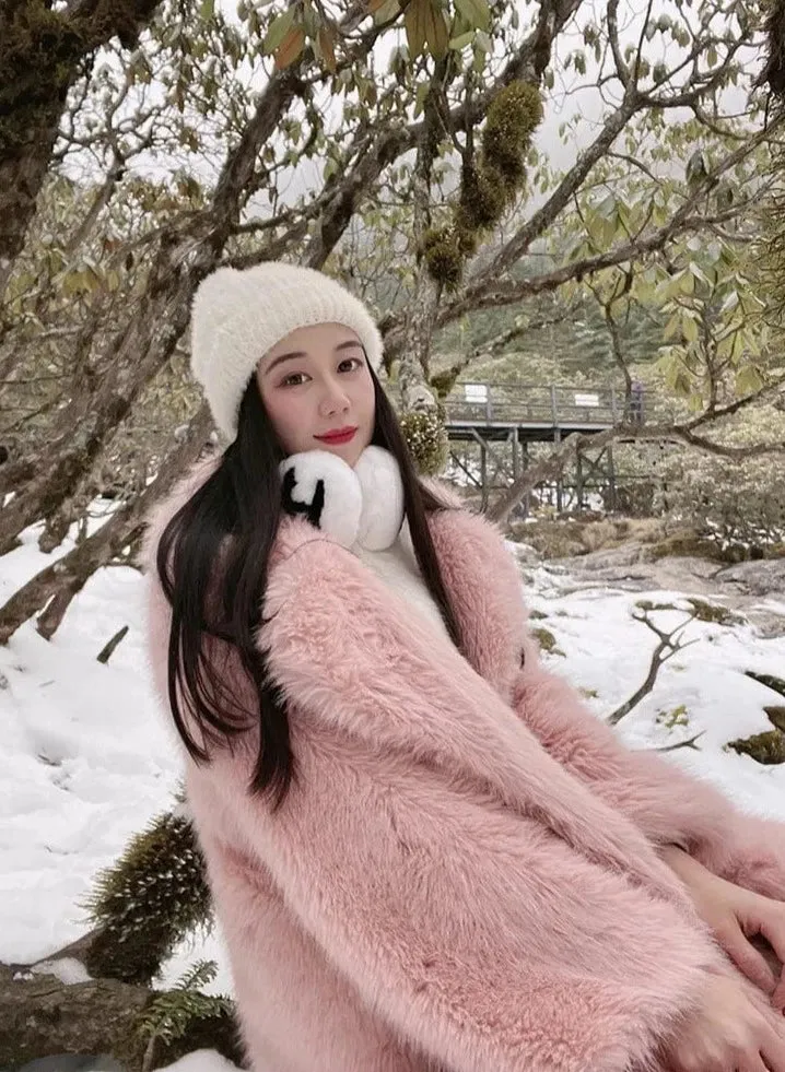 Gina Long Oversized Fur Coat
