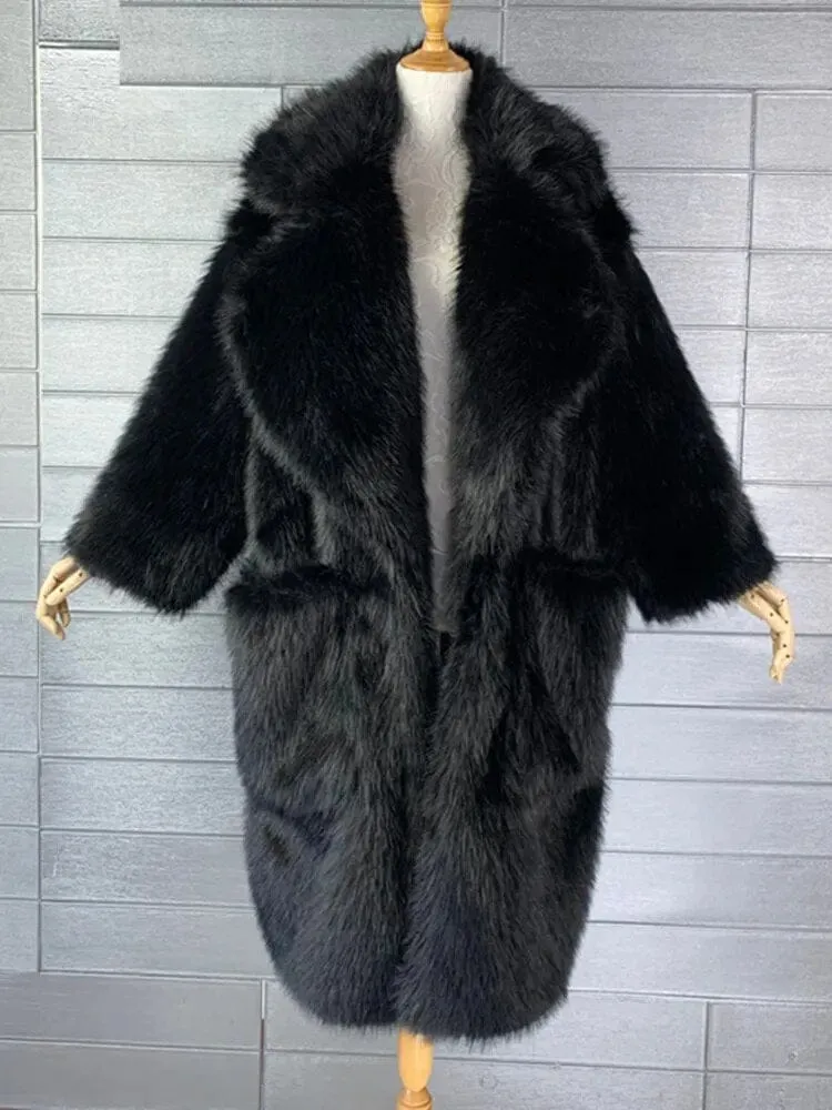 Gina Long Oversized Fur Coat