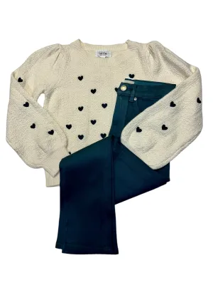 Heart Eyes Embroidered Sweater