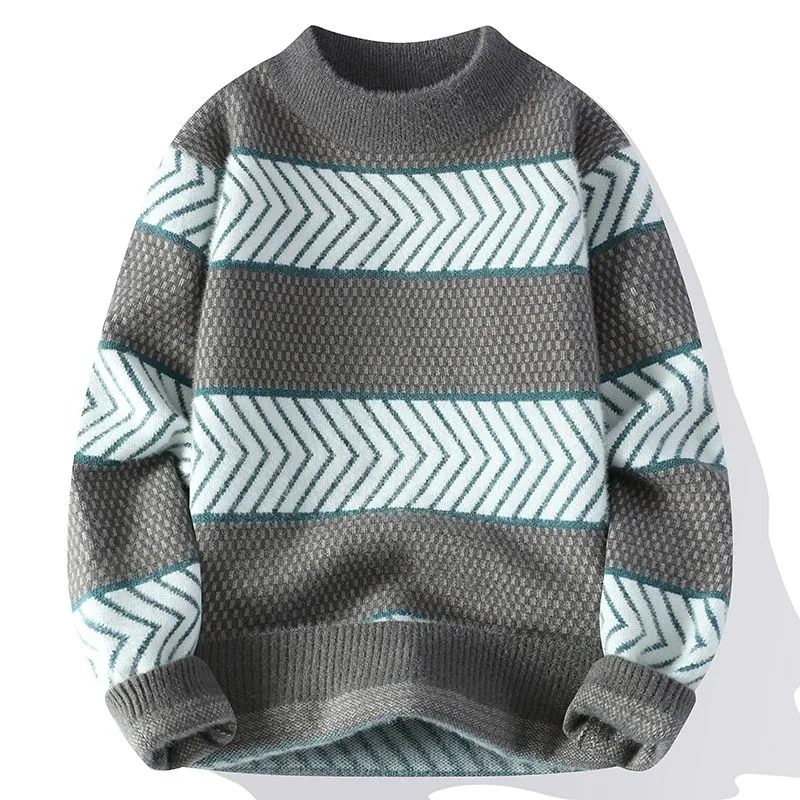 Herringbone Half Turtleneck Sweater
