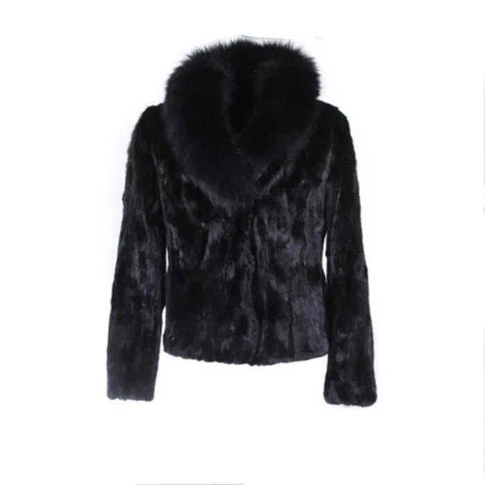 High Quality Winter Warm Fluffy Faux Fur Coats Jackets Women Furry Short Faux Fox Fur Collar Jacket Overcoat Lu1238
