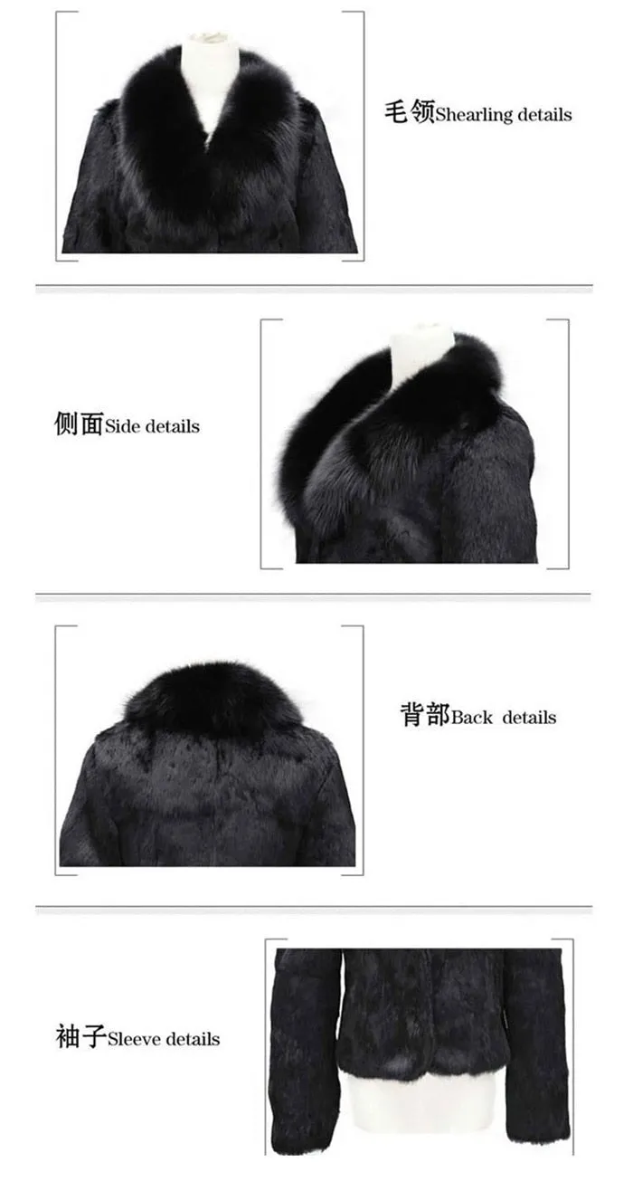 High Quality Winter Warm Fluffy Faux Fur Coats Jackets Women Furry Short Faux Fox Fur Collar Jacket Overcoat Lu1238