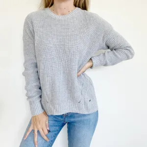 Hollister Knit Sweater in Grey XS
