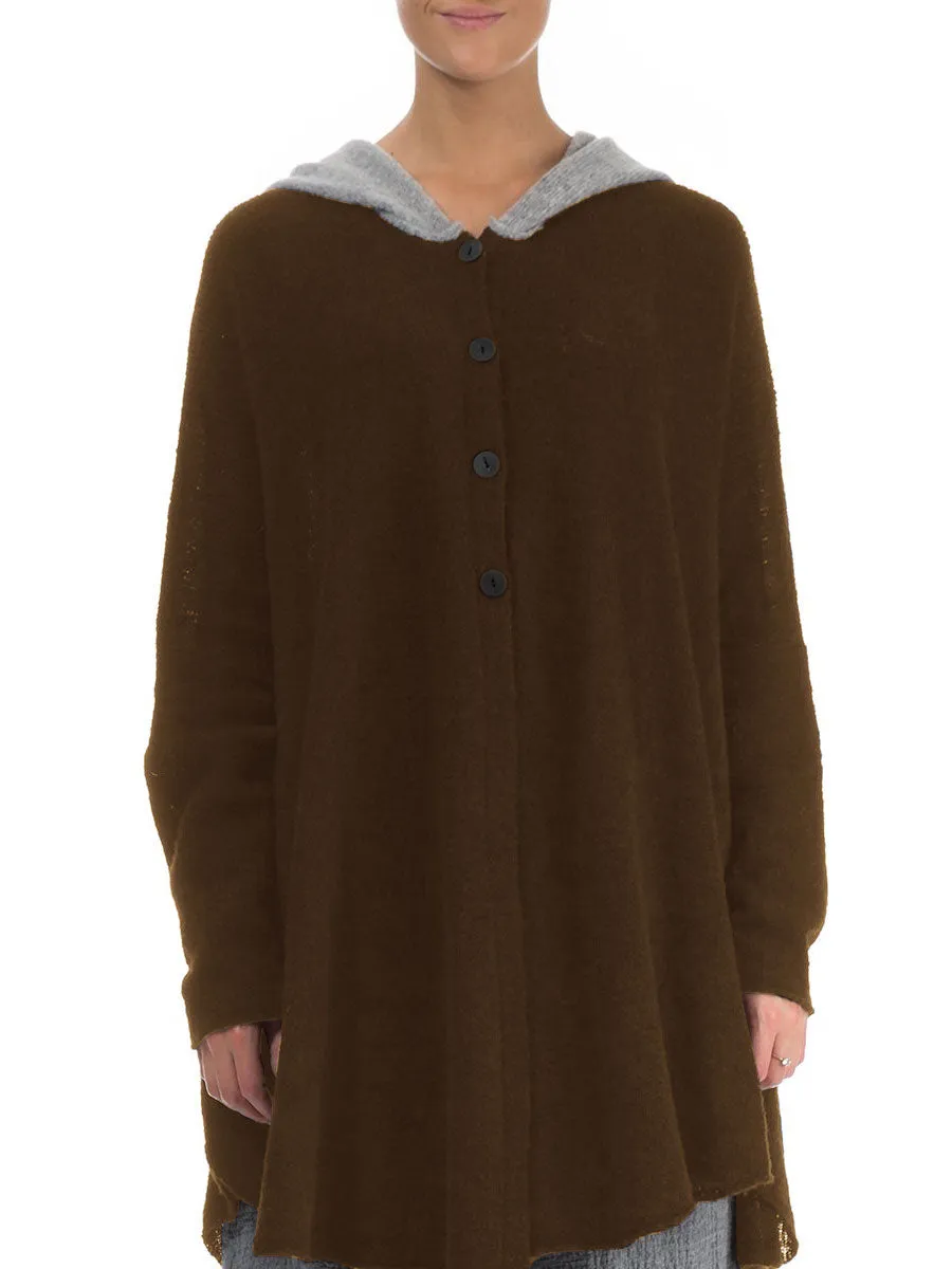 Hoodie Solid Color Loose Wool Sweater