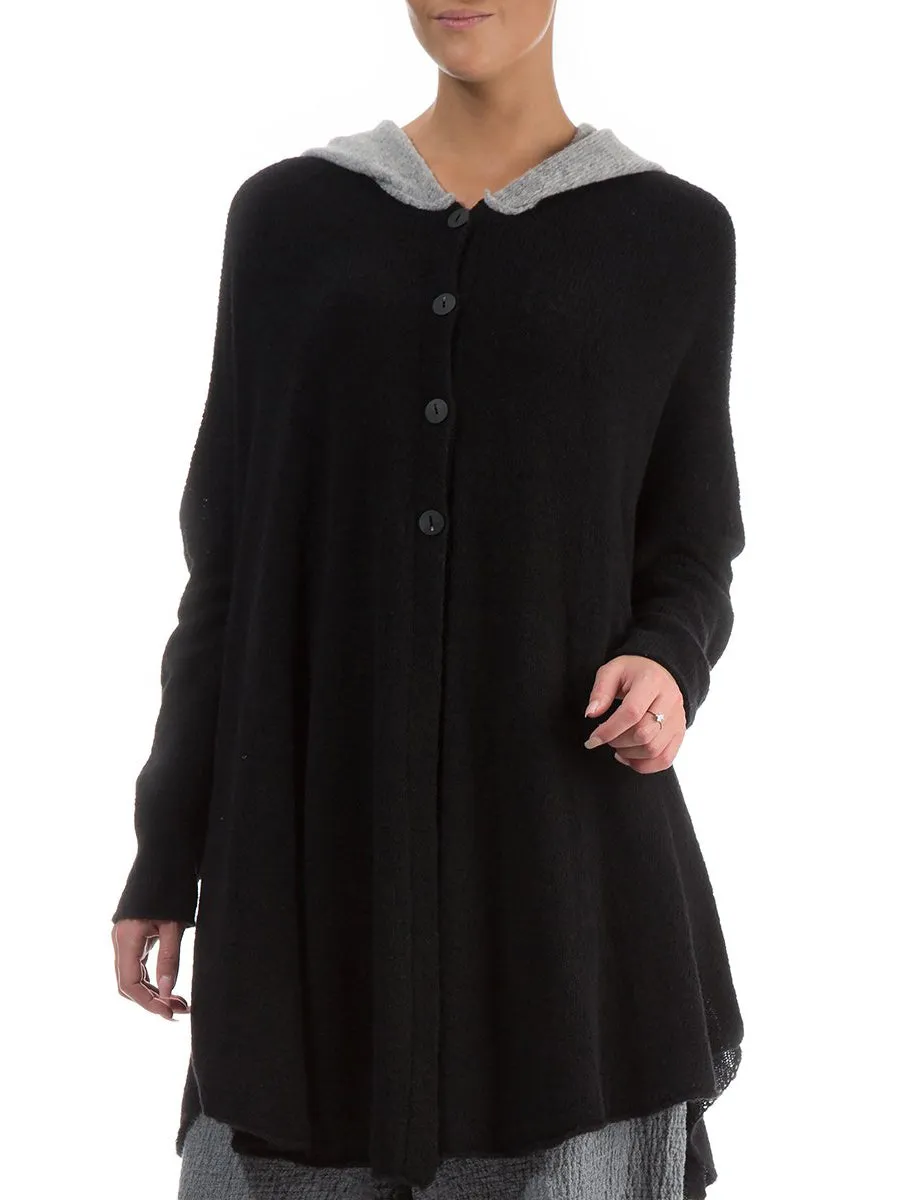 Hoodie Solid Color Loose Wool Sweater