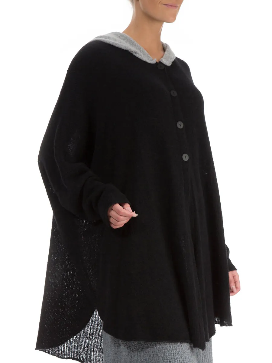 Hoodie Solid Color Loose Wool Sweater