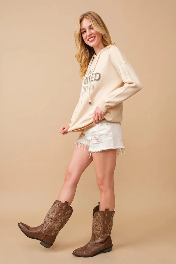 I Am Limited Edition Soft Hoodie Sweater Beige
