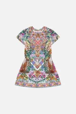 JERSEY TEE DRESS WITH ELASTICATED WAIST 12-14 FLOWERS OF NEPTUNE