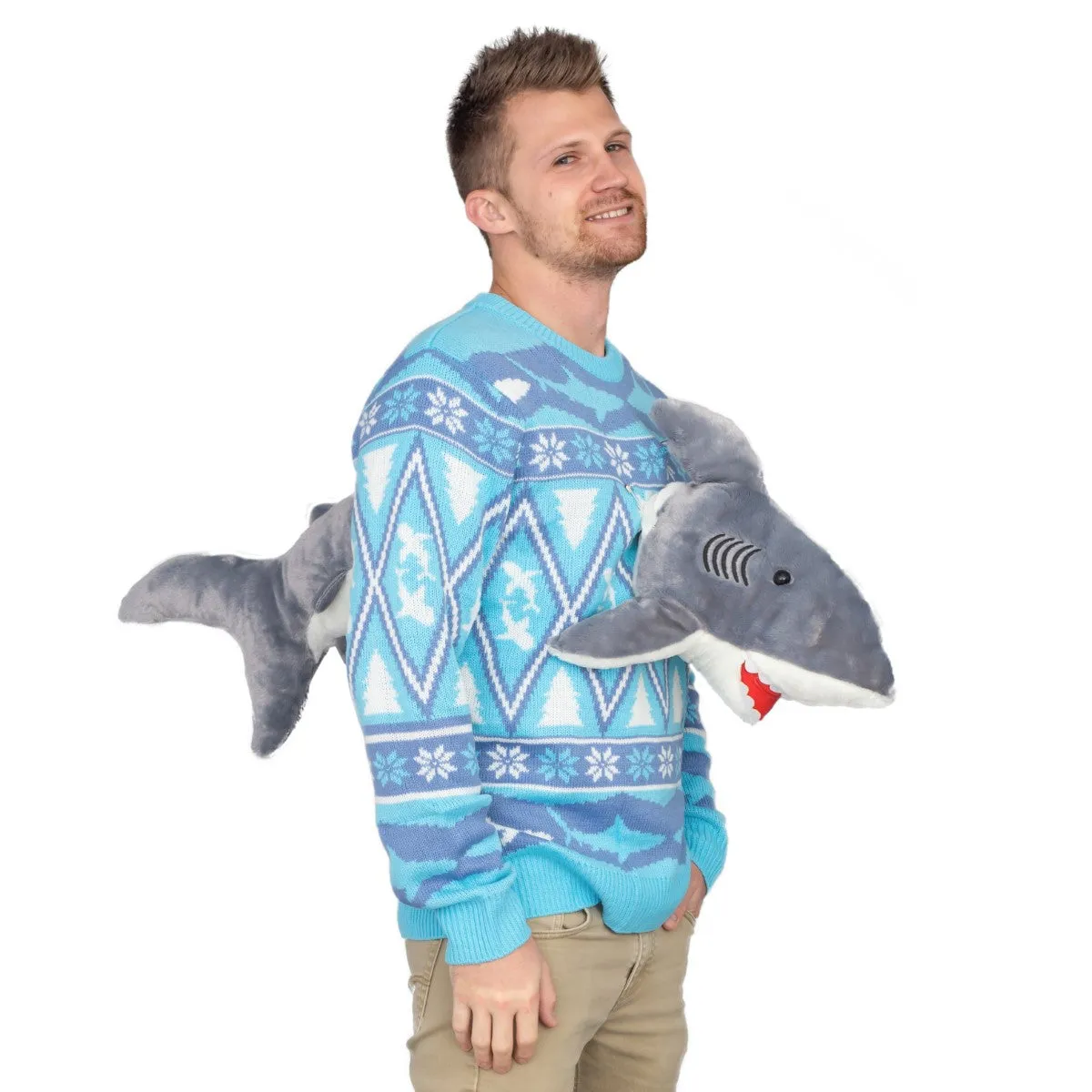 JulesRoche Ugly Christmas Sweater 3D Shark Plushie