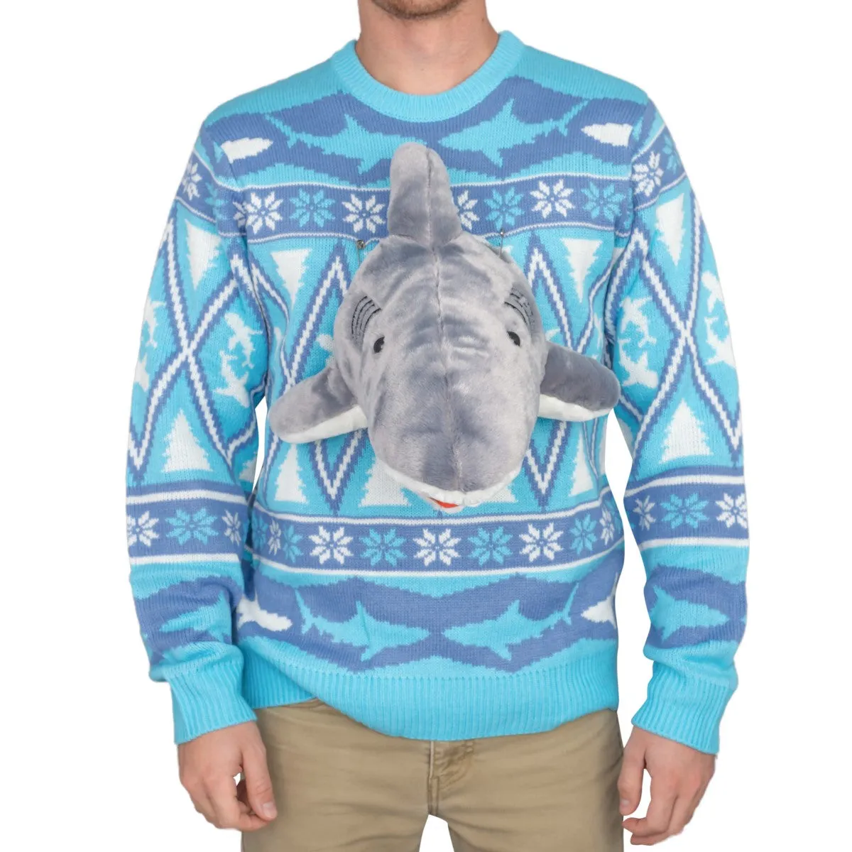 JulesRoche Ugly Christmas Sweater 3D Shark Plushie