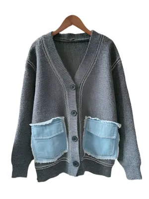 Karly Denim Pockets Cardigan
