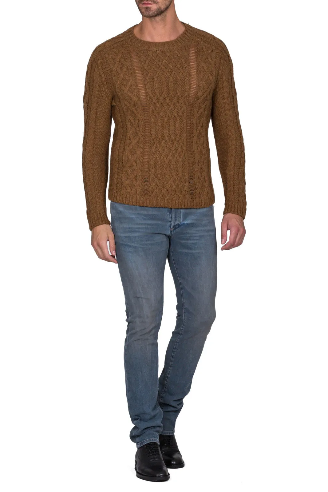 Ladder Stitch Knitted Sweater