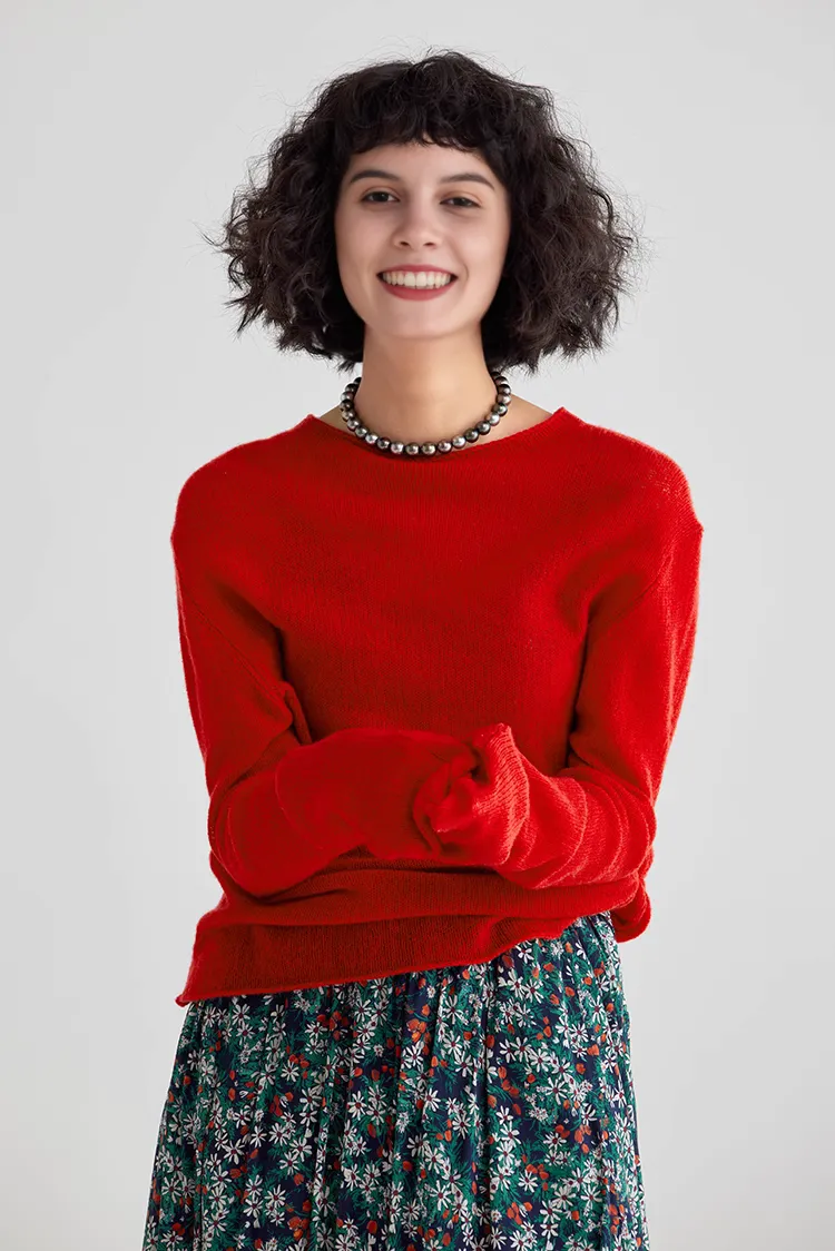 Lightweight Cashmere Crew Neck Sweater